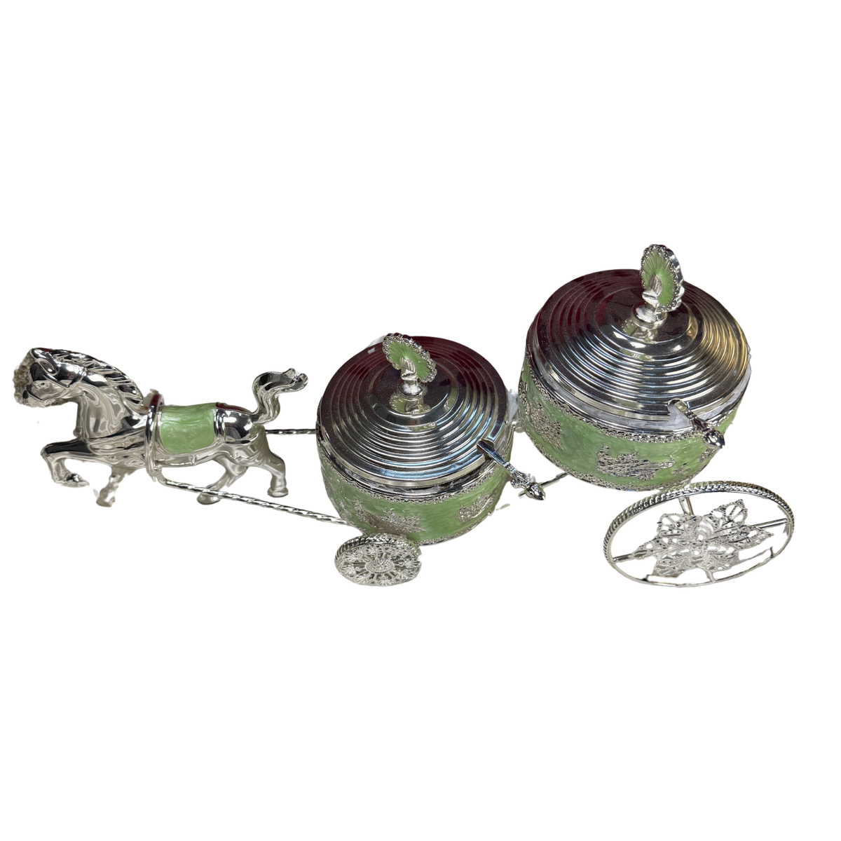 The Royal Carriage: Silver-Plated Motif Dry Fruit Box