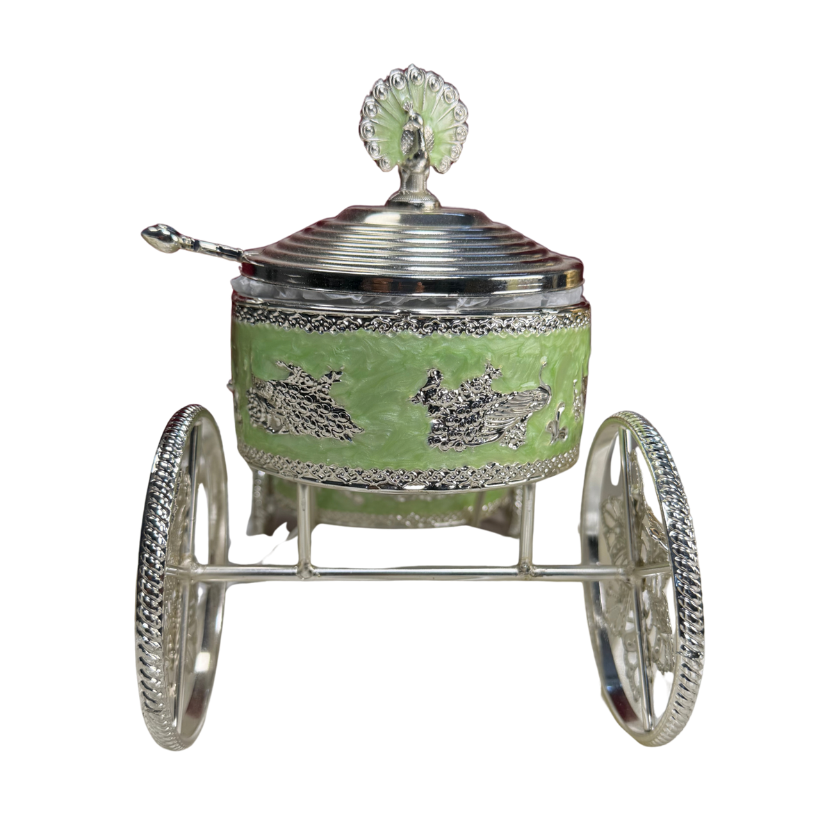 The Royal Carriage: Silver-Plated Motif Dry Fruit Box