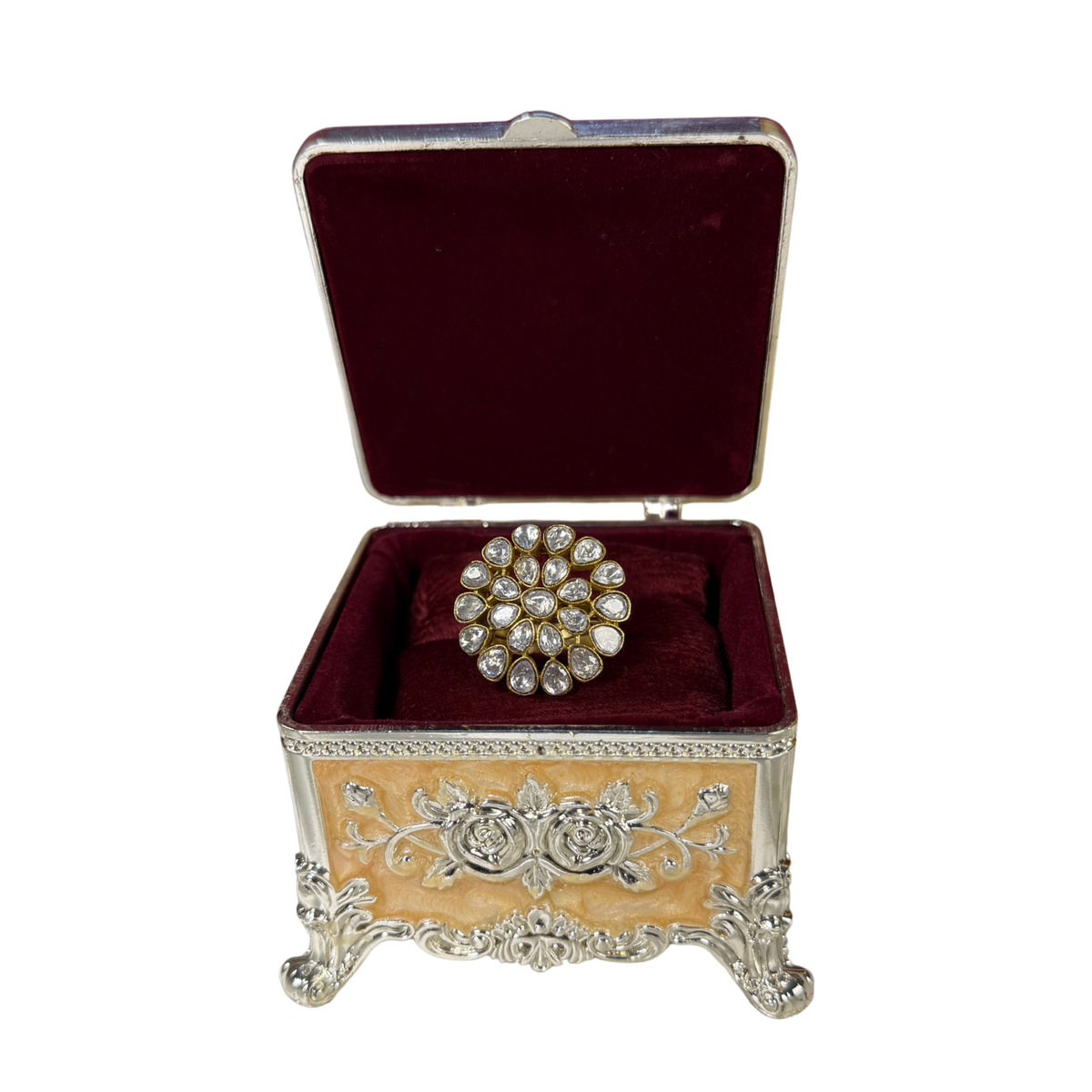 Silversmith’s Pastel Motif Jewellery & Vanity Box