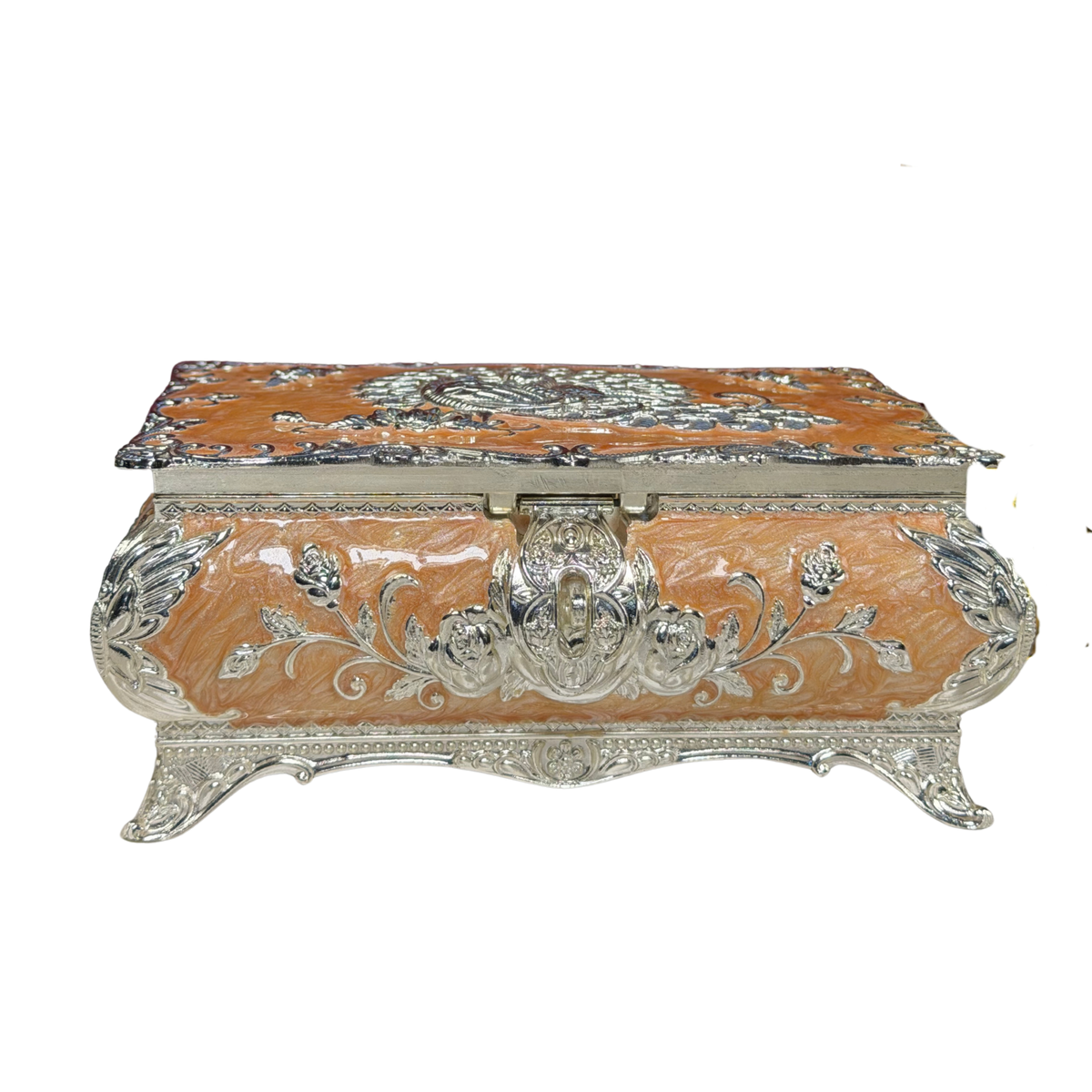 Modern Heirloom Silver Plated Jewelry & Vanity Box
