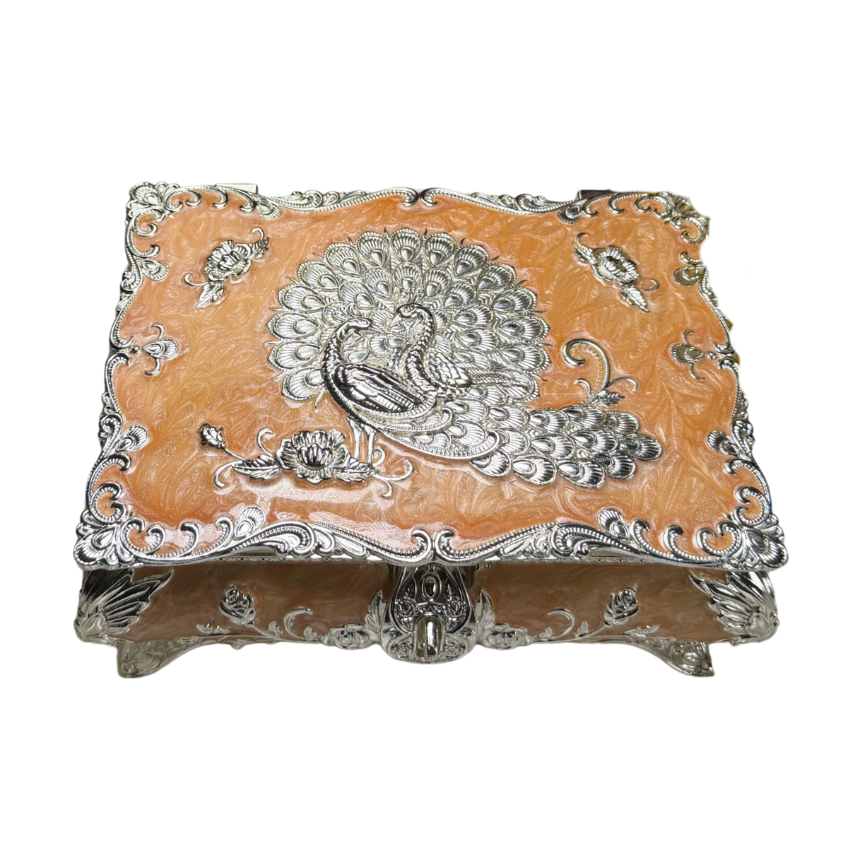 Modern Heirloom Silver Plated Jewelry & Vanity Box