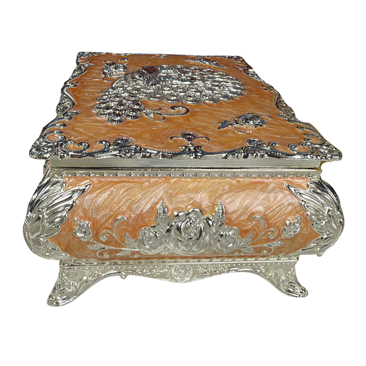 Modern Heirloom Silver Plated Jewelry & Vanity Box
