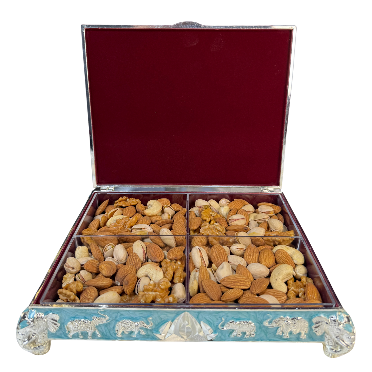 Virasat Motif-Carved Pastel Dry Fruit Box
