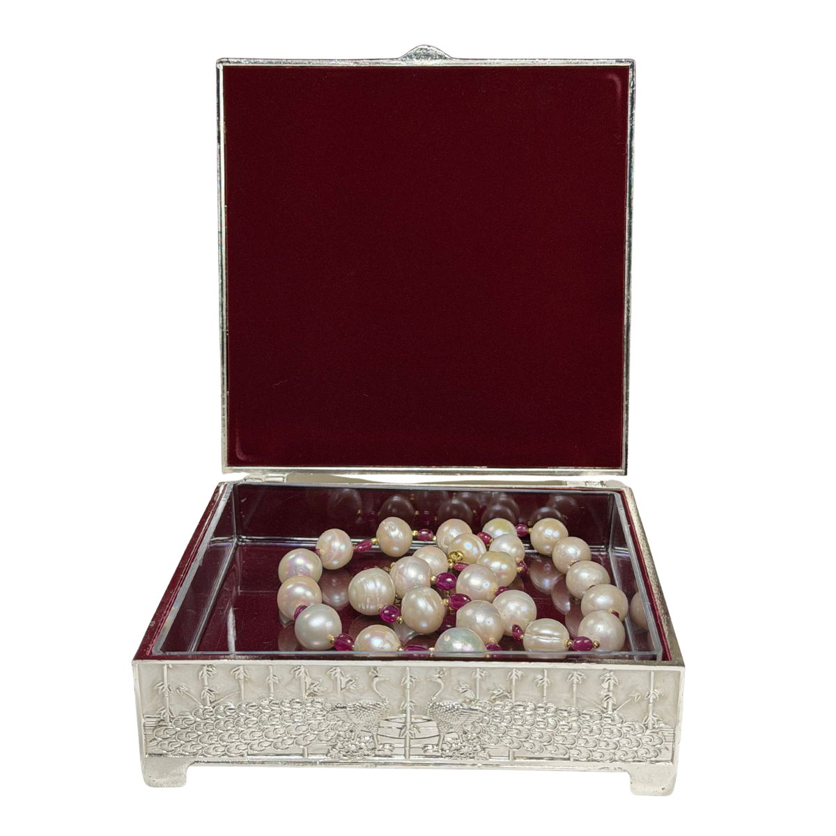 Pastel Heritage Silver-Plated Vanity & Jewellery Box