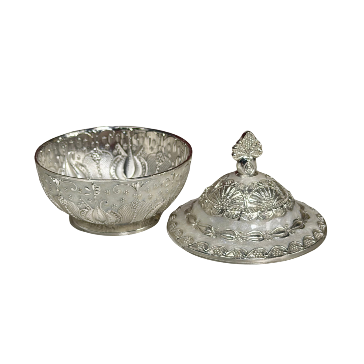 The Sacred Aura Silver-Plated Pooja Thali Set