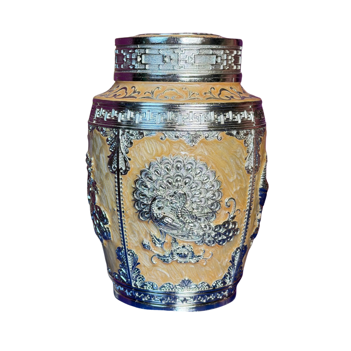 The Royal Motif: Contemporary Silver-Plated Dry Fruits Box