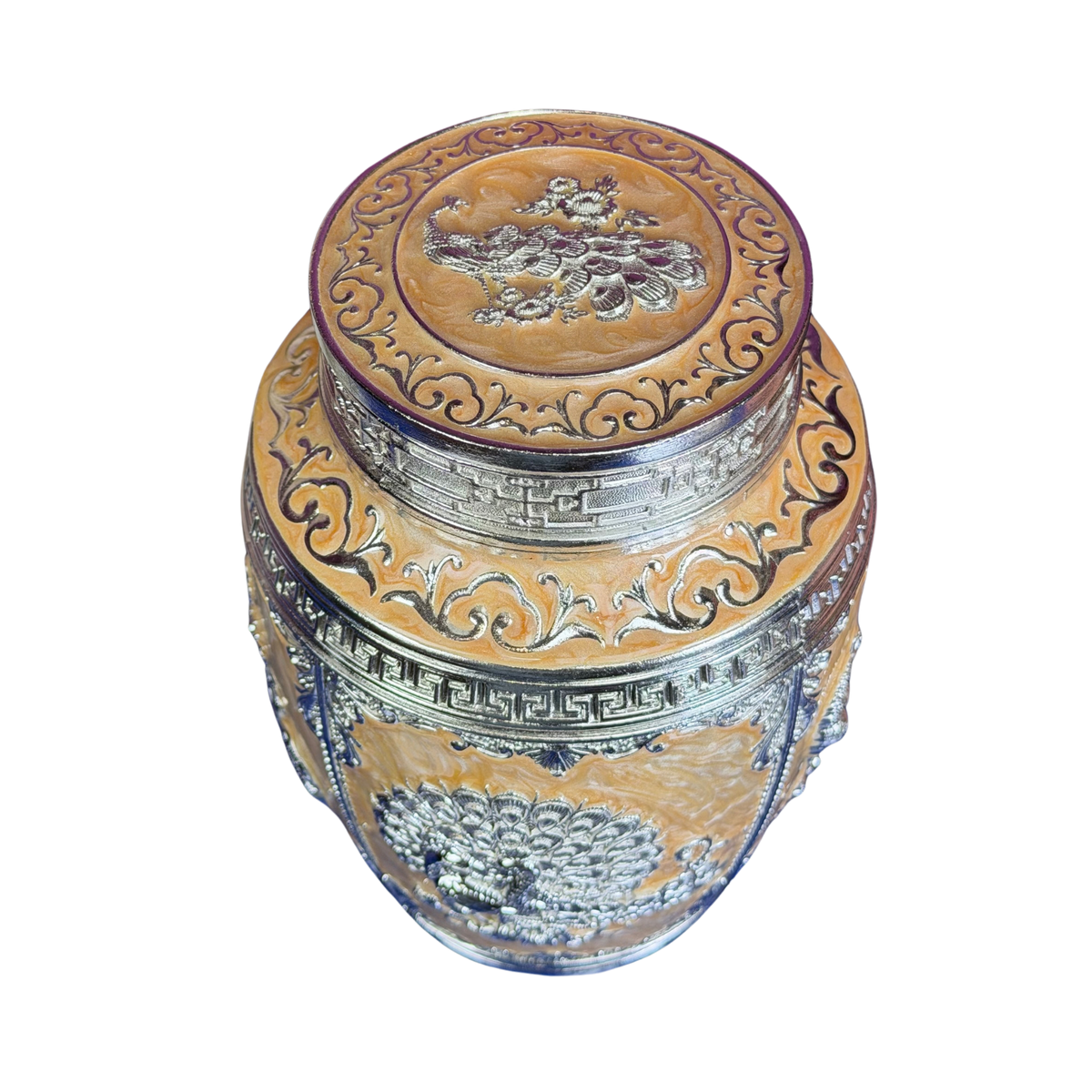 The Royal Motif: Contemporary Silver-Plated Dry Fruits Box