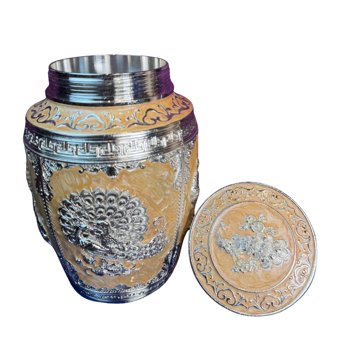 The Royal Motif: Contemporary Silver-Plated Dry Fruits Box