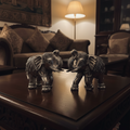 Echoes of Royalty - 999 Silver Plated Elephant Pair