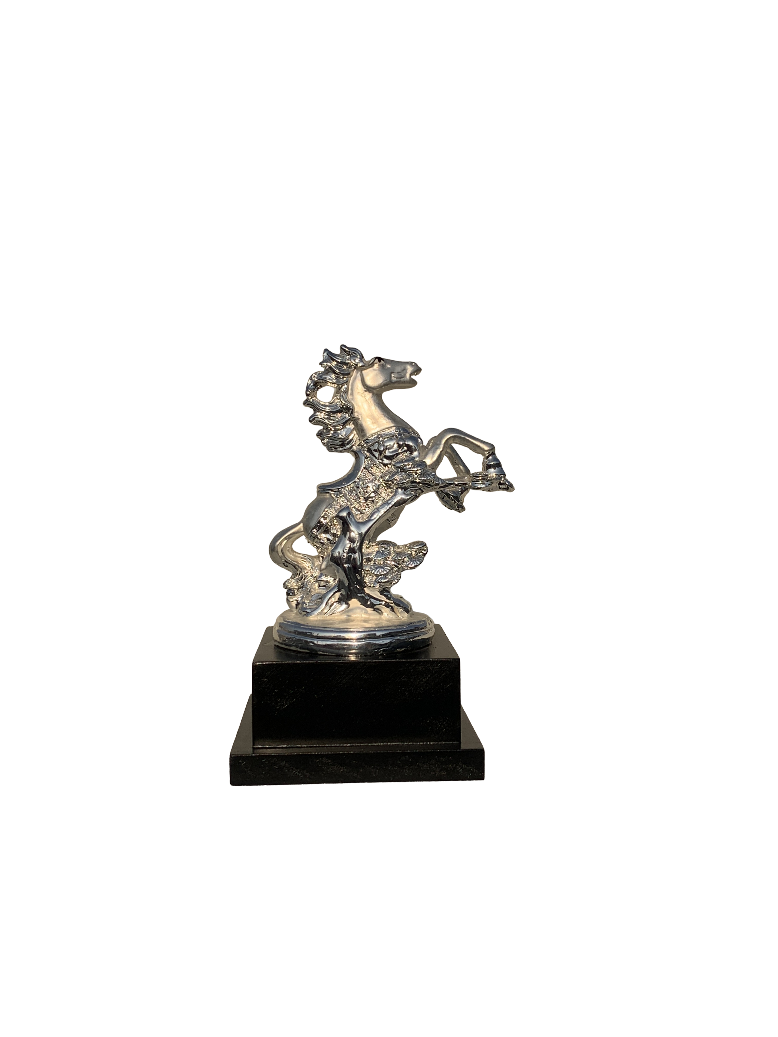 Spirit of the Wind: Silver Plated Horse on Mystic Stone