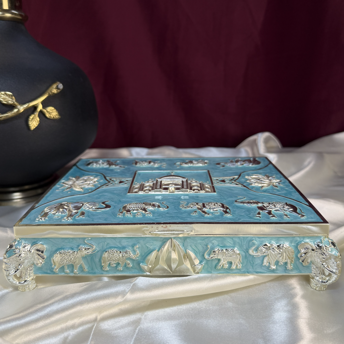 Virasat Motif-Carved Pastel Dry Fruit Box