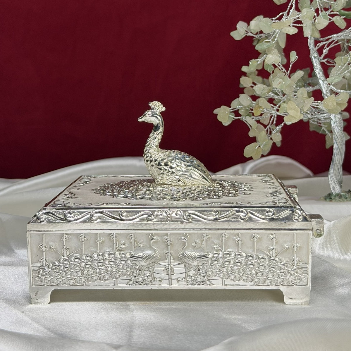 Pastel Heritage Silver-Plated Vanity & Jewellery Box