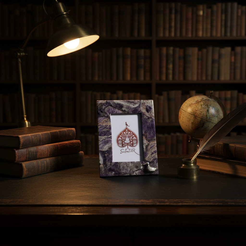 Zen Reflections: The Mindful Amethyst Frame