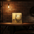 The Royal Guardian: Solid Brass Tiger Frame