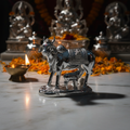 The Celestial Kamdhenu: 999 Silver Plated Vastu Idol