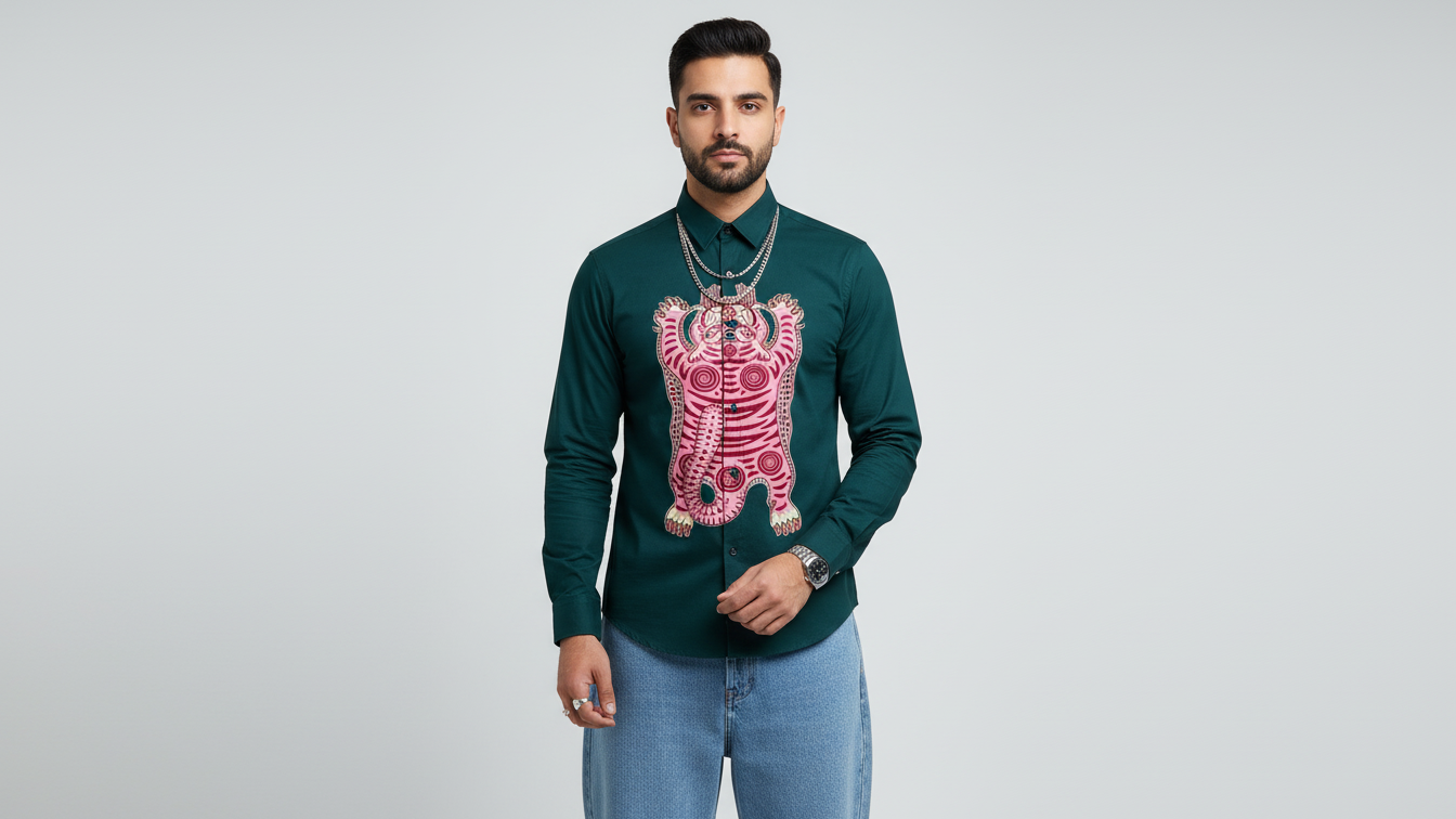 Roar of Tiger Shirt | Poplin Cotton